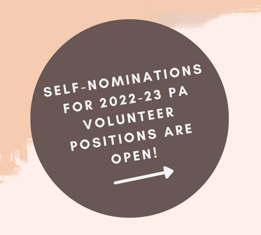 Self-Nominations for 2022-23 PA Volunteer Positions Are Open!