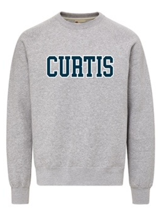 CURTIS Chenille Letter Patch Crewneck Sweatshirt- YOUTH